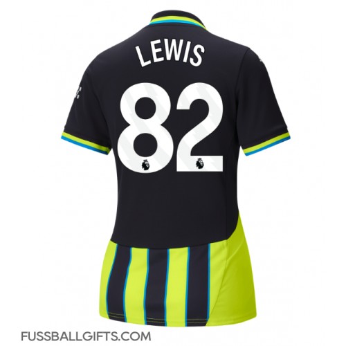 Manchester City Rico Lewis #82 Fußballbekleidung Auswärtstrikot Damen 2024-25 Kurzarm